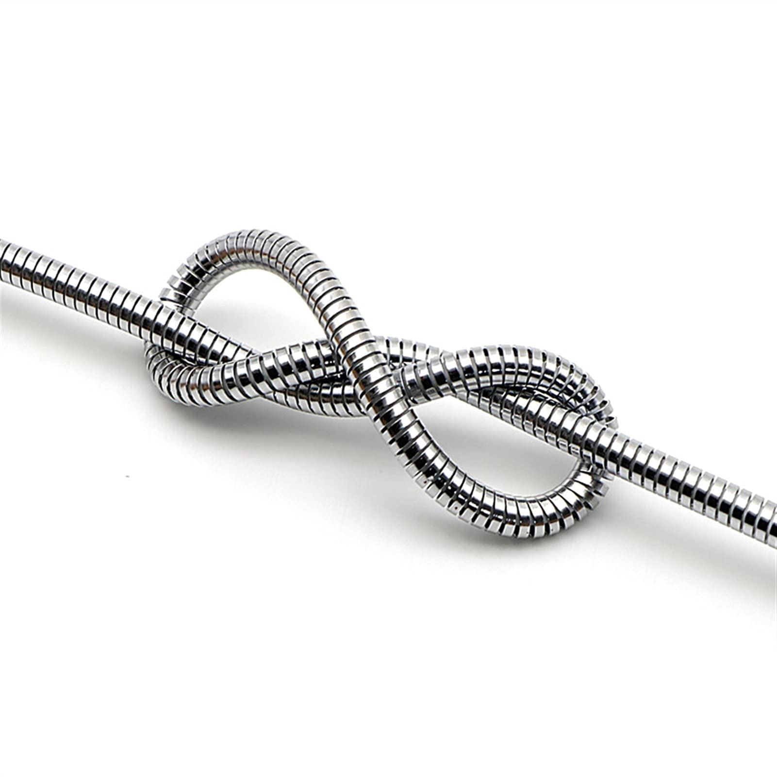 Stainless Steel Shower Hose 1.5m (1/2 Inch) - Flexible Explosion-Proof Bathroom Extension Tube with Spring Design - Perfect for Shower Head Replacement & Bathroom Accessories Upgrade (Silver)