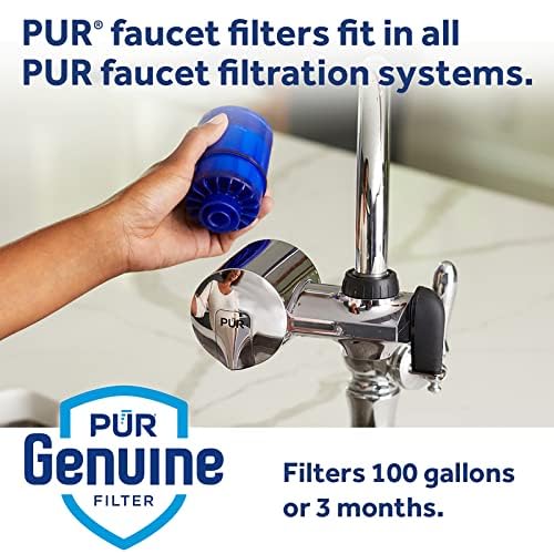 PUR Maxion Replacement Water Filter for Faucets - 100 Gallon Capacity | NSF Certified Lead & Cyst Reduction | Perfect for Kitchen Sink, RV & Camping Water Purification