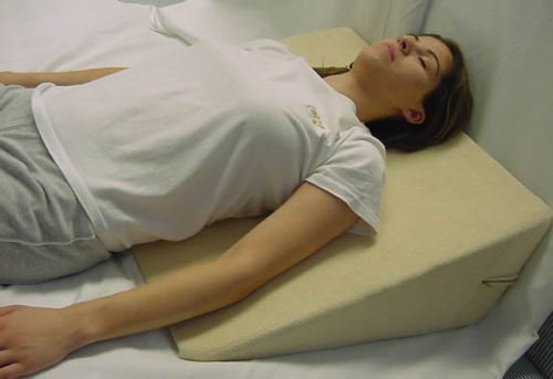 Foam Bed Wedge Pillow with Gel Memory Back Support - 38