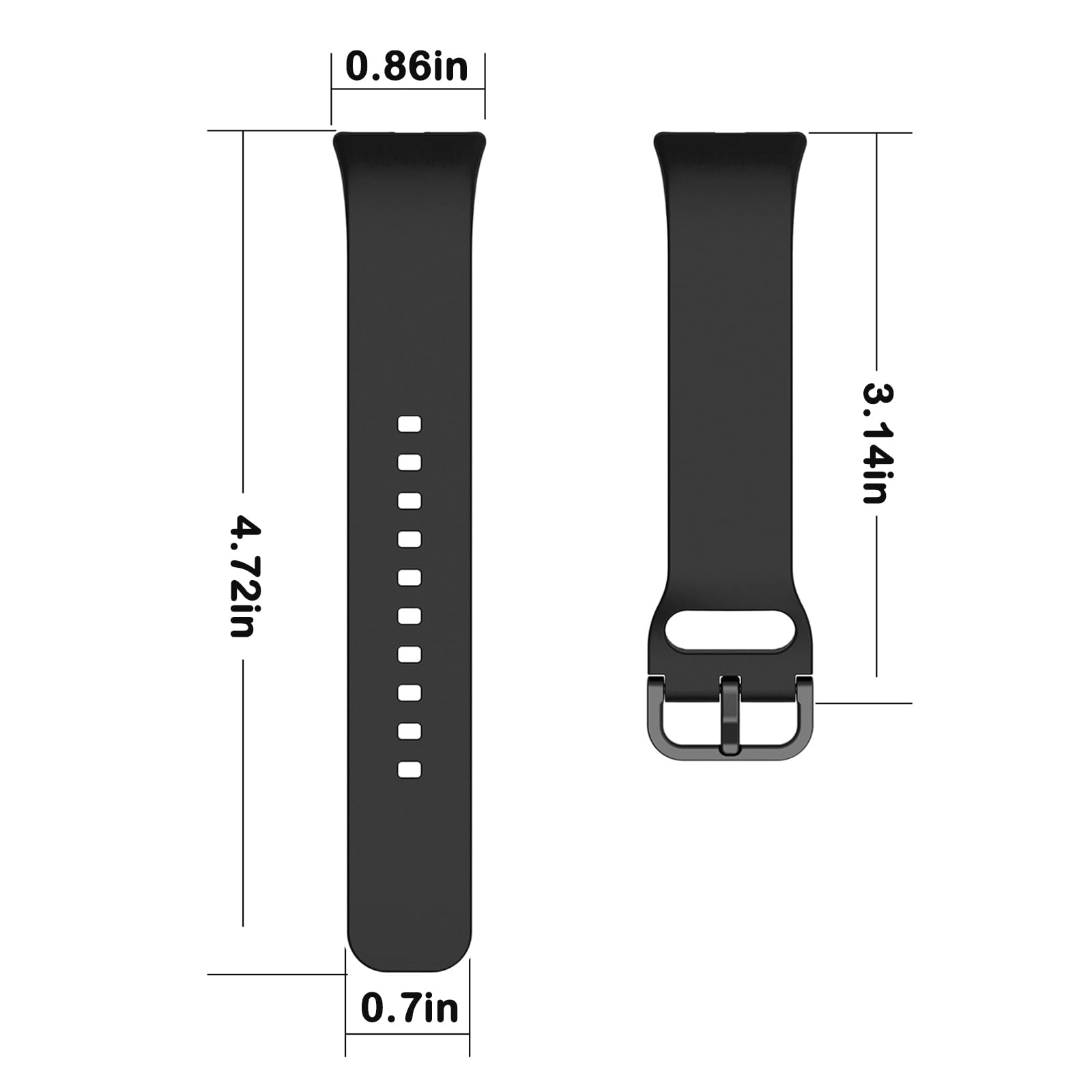 Samsung Galaxy FIT3 Protective Case with Band - Sport Silicone Rugged Bumper Cover for Samsung Galaxy FIT 3 Smartwatch - Shockproof & Scratch Resistant for Women & Men - Perfect for Running, Gym Workouts & Outdoor Activities