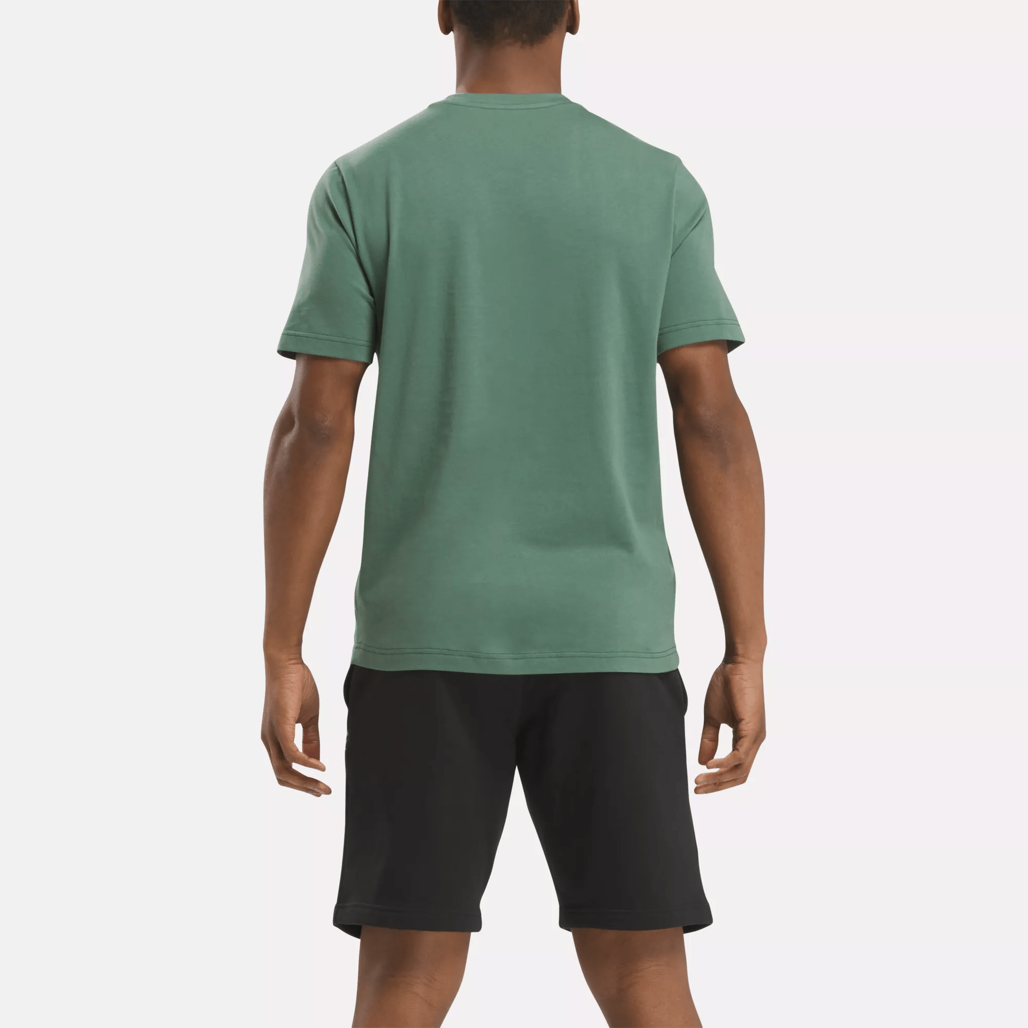 Reebok Men's Identity Big Stacked Logo T-Shirt - Comfortable Cotton Tee for Casual Wear, Gym & Street Style