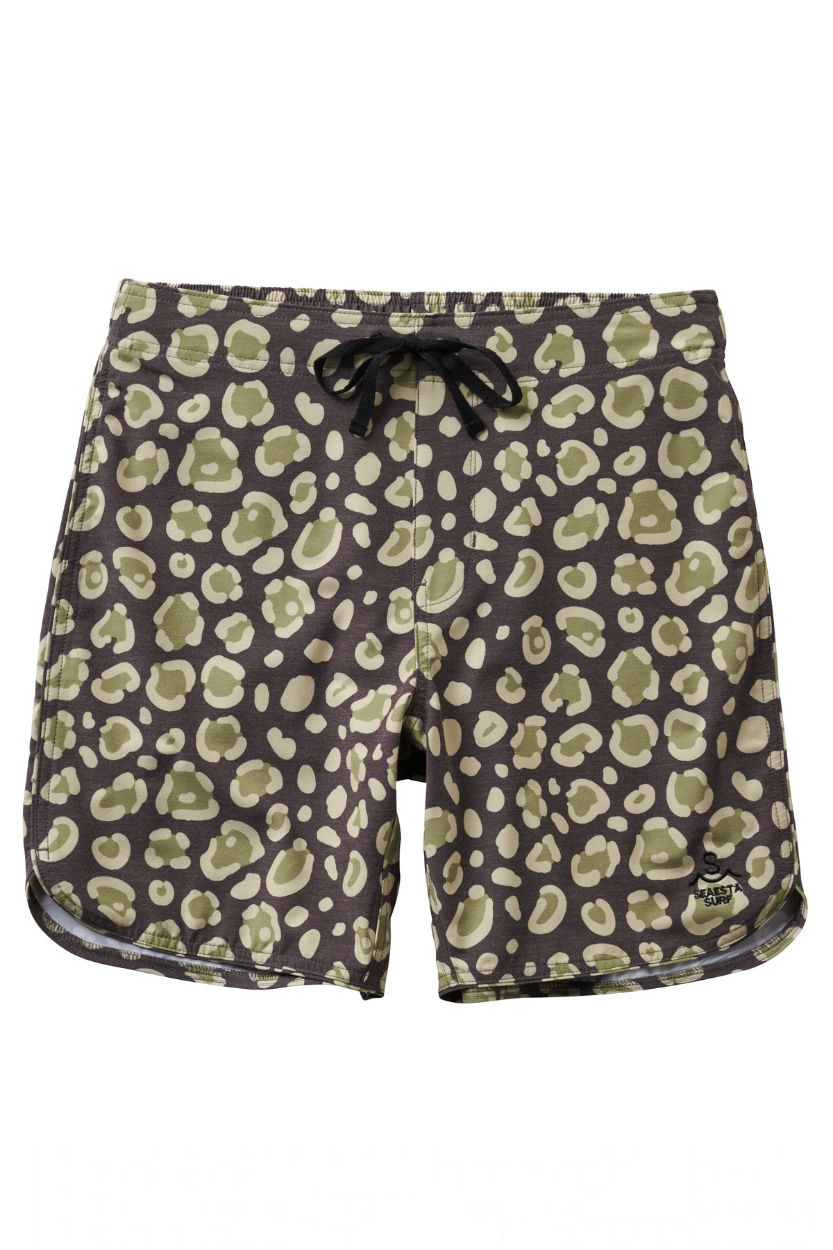 Men's Quick-Dry Swim Trunks - Calico Crab Print Charcoal Boardshorts for Beach, Pool & Surfing | Lightweight & Comfortable Swimwear