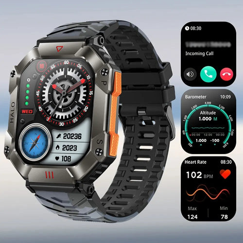SENBONO 2023 Smart Watch for Men with Compass, Barometer, Altimeter & GPS Tracking - Perfect for Hiking, Running & Outdoor Adventures
