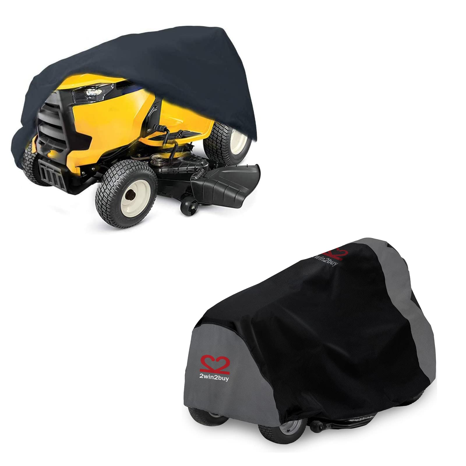 Heavy Duty Waterproof Riding Lawn Mower Cover - UV, Dust & Water Resistant Polyester Oxford Tractor Cover for Decks up to 54