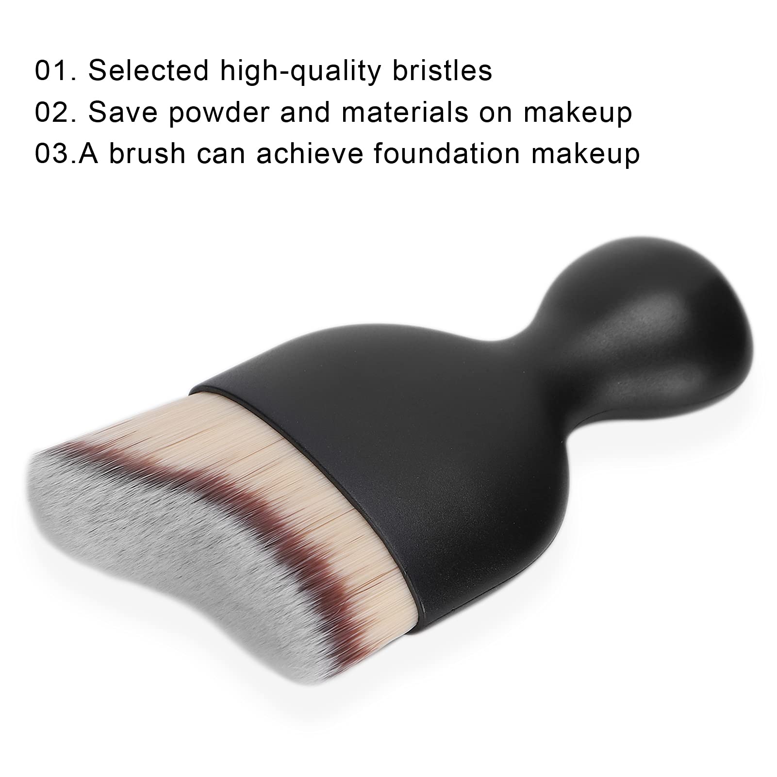 Eco-Friendly Powder & Liquid Foundation Makeup Brush - Soft Bristles for Flawless Base Makeup (Grey) | Perfect for Everyday Makeup & Professional Beauty Routines