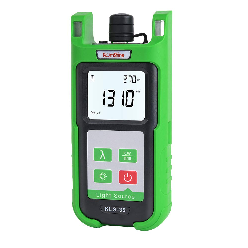 KLS-35 Handheld Fiber Optic Tester - 2.7 Inch FTTx Cable Testing Tool with 1310nm/1550nm SM Light Source for Network Installation & Maintenance