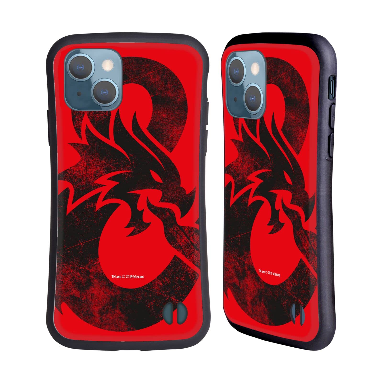 Dungeons & Dragons Officially Licensed iPhone 13 Case - Oversized Distressed Ampersand Design by Head Case Designs | Perfect for Gamers & Fantasy Fans