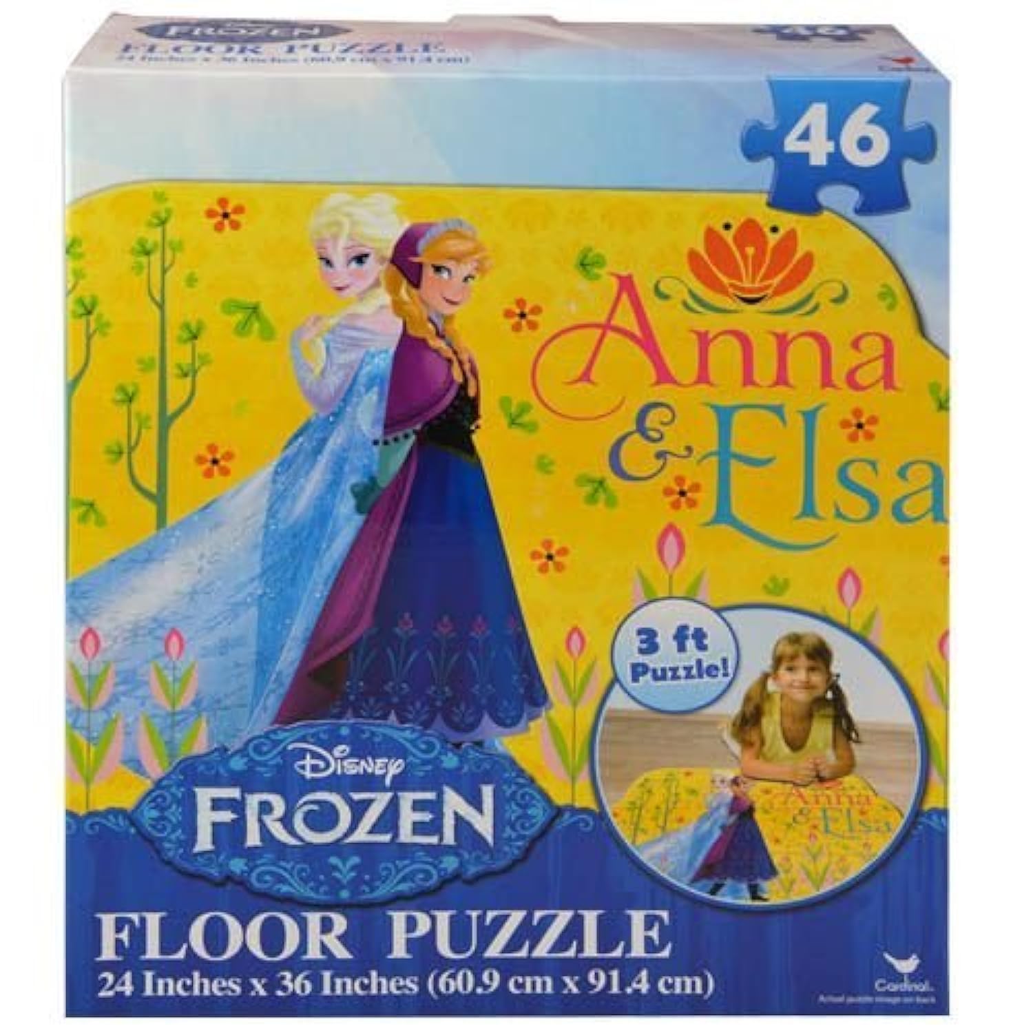 Disney Frozen Anna and Elsa 46-Piece Large Floor Puzzle for Kids - 24