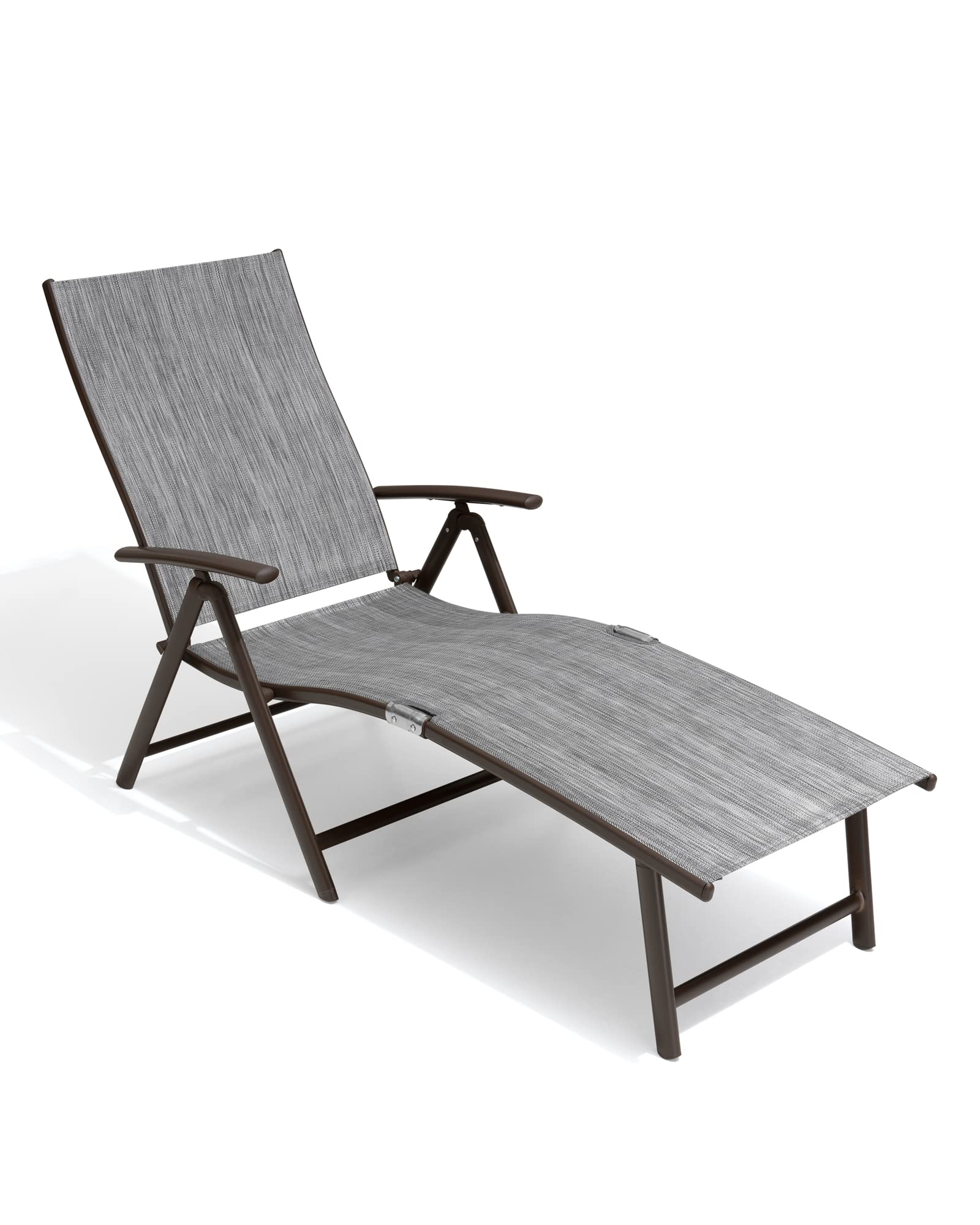 **Crestlive Folding Patio Chaise Lounge Chair - Adjustable Outdoor Pool Recliner with 8 Positions, No Assembly Required - Perfect for Backyard, Poolside, Beach & Patio Relaxation**