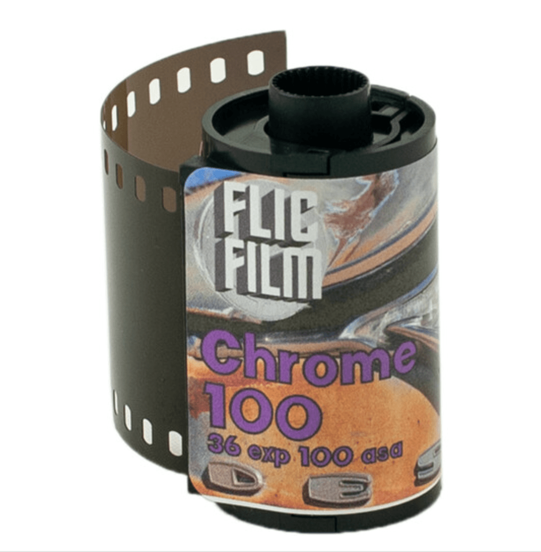 Flic Film Chrome 100 35mm Color Negative Film Roll (36 Exposures) - Perfect for Street Photography, Travel & Everyday Shooting