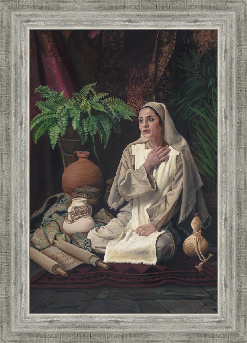 Behold Thy Handmaiden - Elegant Christian Home Decor for Prayer & Meditation | Perfect for Church Altars, Home Worship Spaces & Gift Giving