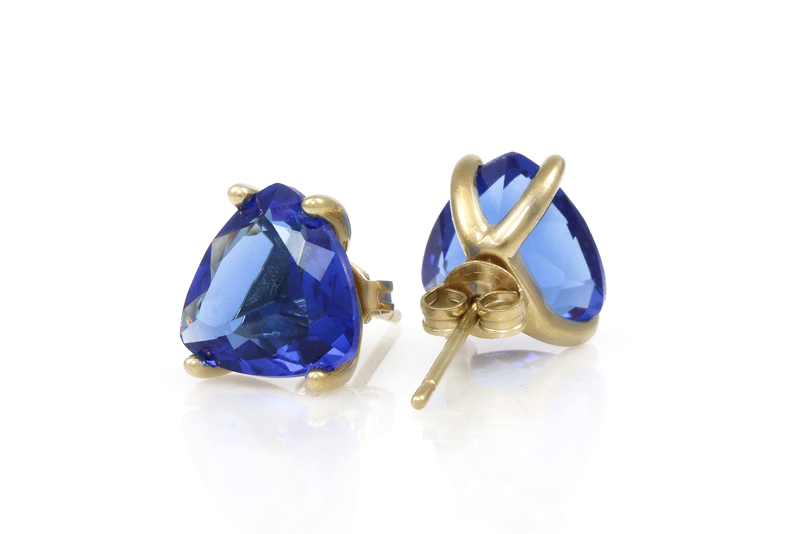 Exquisite Sapphire Stud Earrings - Handmade Gemstone Jewelry for Women | Elegant Post Earrings for Wife, Mom, Sister | Perfect Gift with Special Box for Birthdays, Anniversaries & Special Occasions