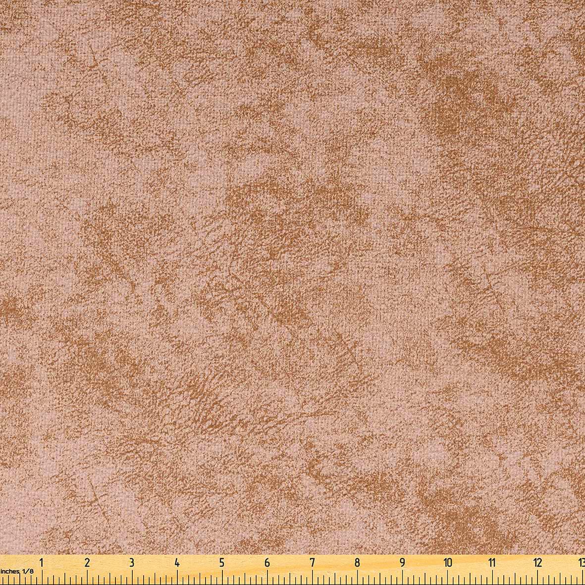 Ambesonne Faux Suede Fabric by The Yard - Digitally Printed Distressed Texture, Durable & Washable Upholstery Material for DIY Projects (2 Yards, Dark Mustard) - Perfect for Indoor/Outdoor Furniture, Home Decor & Crafting