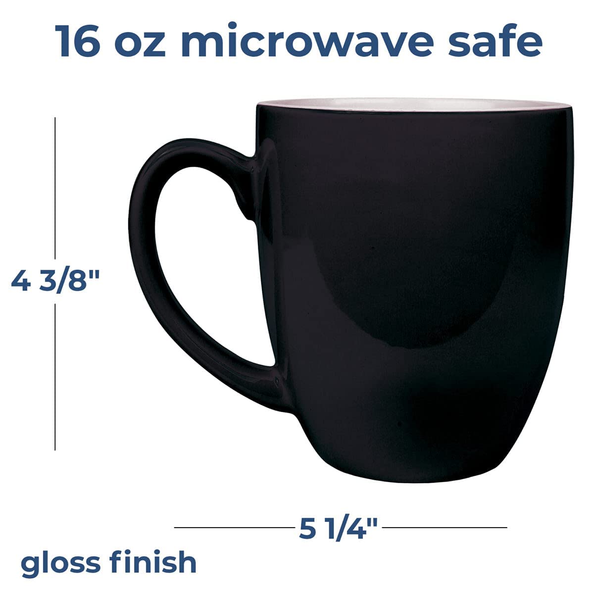 Personalized 16 oz Bistro Ceramic Coffee Mug - Custom Name Coffee Cup for Office, Home & Gifts | Unique Ceramic Mug for Tea, Hot Chocolate & Beverages