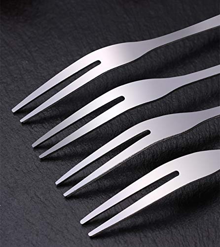 20-Piece Stainless Steel Mini Dessert Forks Set - Silver Elegant Small Forks for Fruits, Salads, Cakes, Appetizers & Party Serving - Perfect for Weddings, Catering & Home Entertaining