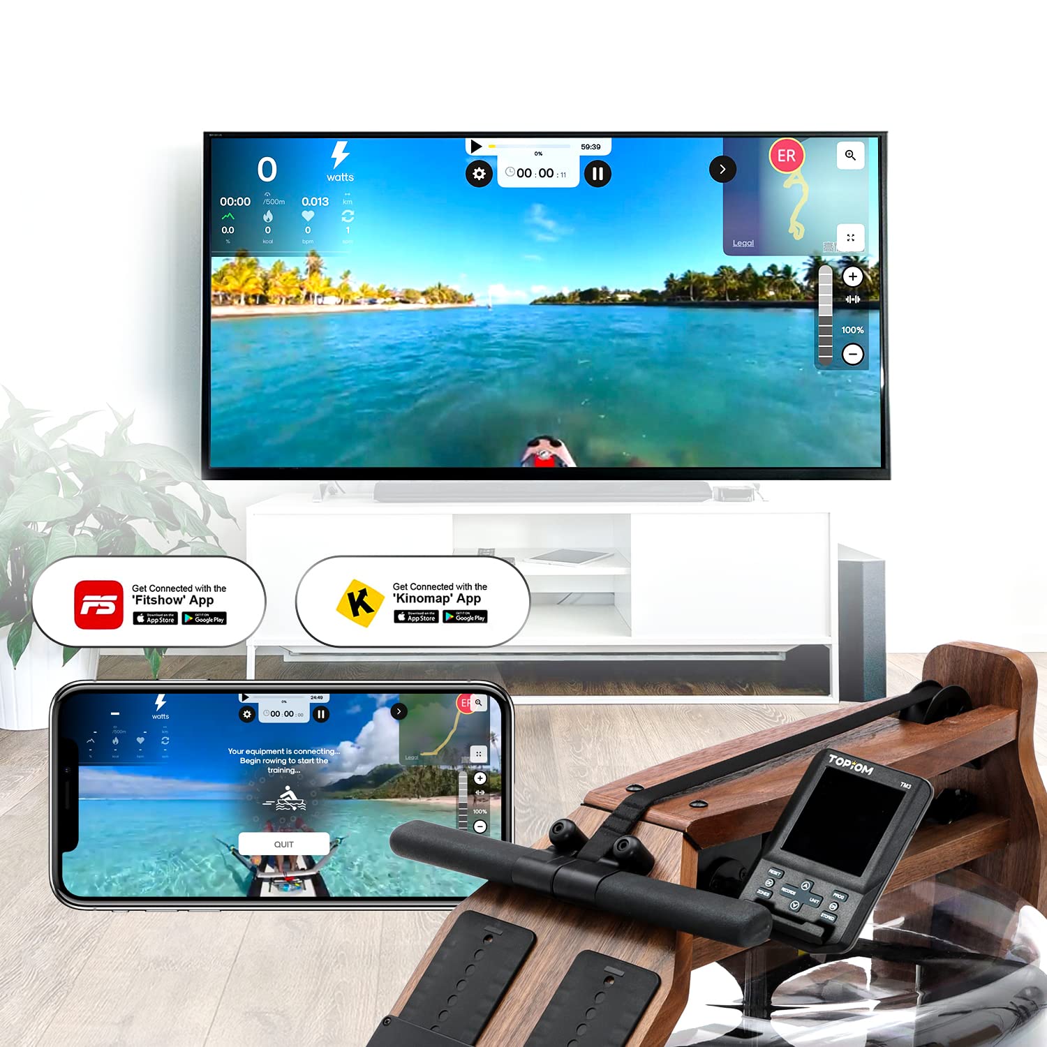 Rowing Machine Electronic Monitor with LCD Display - Track Workout Progress, Speed & Distance for Home & Gym Fitness Training