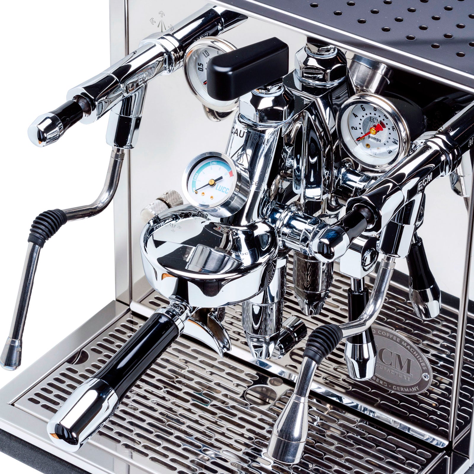 ECM Synchronika II Espresso Machine with Flow Control - Professional Grade Coffee Maker for Home Baristas | Perfect for Espresso, Latte & Cappuccino Making