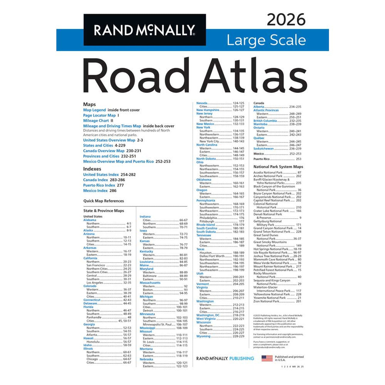 2026 Large Scale Road Atlas - Detailed USA & Canada Maps for Travel, Road Trips & Navigation | Perfect for RV, Truckers & Adventure Seekers
