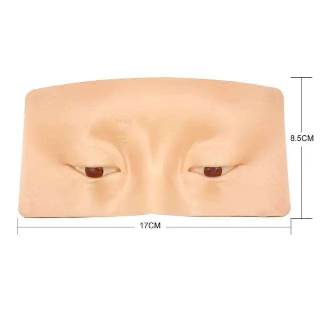 Professional Silicone Makeup Practice Face Board - Realistic Skin Texture for Foundation, Eyeshadow & Lipstick Training - Perfect for Beginner Makeup Artists & Beauty Students - Ideal for Home Practice, Salon Training & Makeup Certification Prep (1-Piece, Skin Tone)