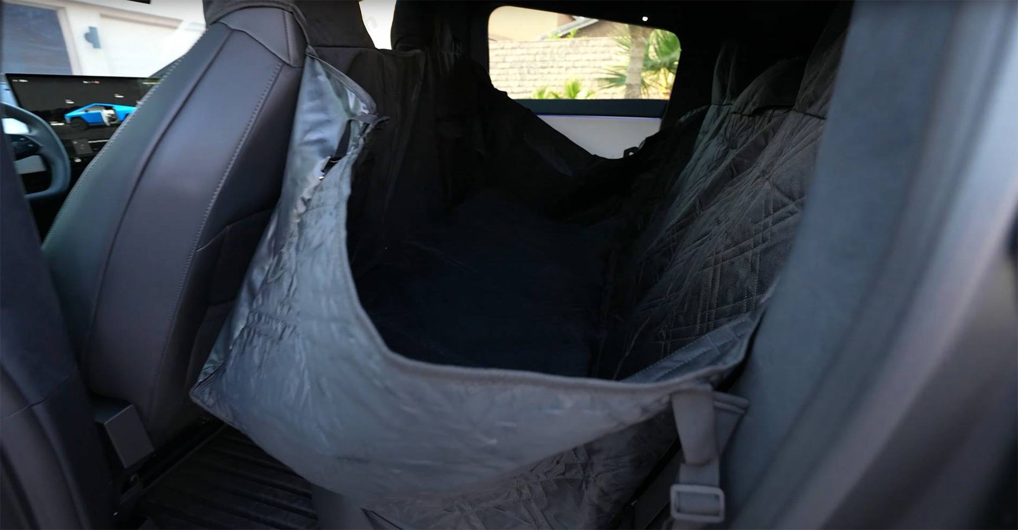 Premium Custom Fit Dog Seat Cover for Tesla Cybertruck - Waterproof & Nonslip Pet Car Seat Protector - Perfect for Road Trips & Outdoor Adventures