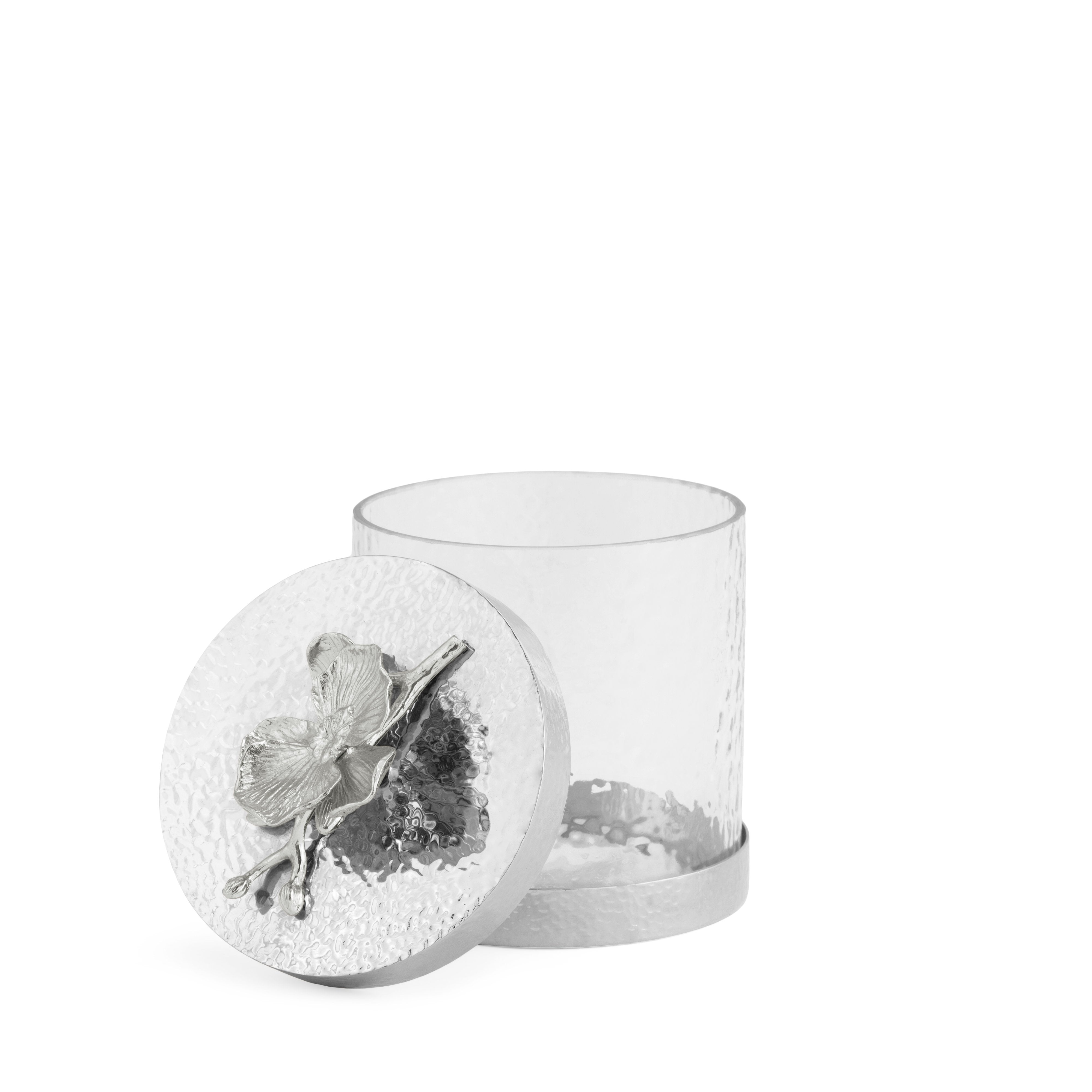 White Orchid Ceramic Canisters Set - Airtight Kitchen Storage Containers for Flour, Sugar, Coffee & Tea | Perfect for Pantry Organization & Home Decor