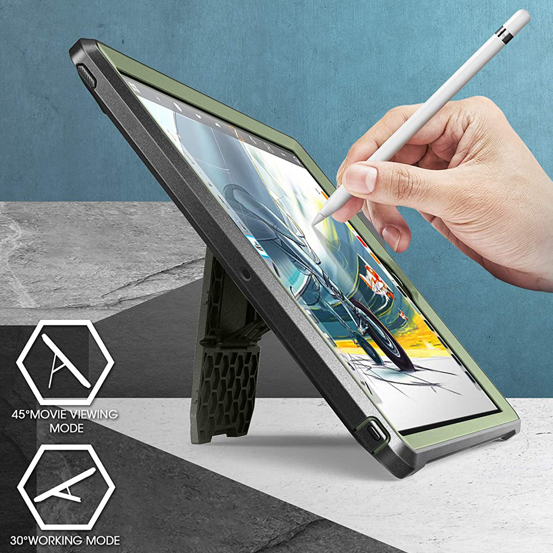 iPad 10.2 Inch Unicorn Beetle PRO Rugged Case - Dark Green Protective Cover for iPad 8th/9th Gen | Shockproof, Drop Protection | Perfect for Outdoor, Construction & Travel Use