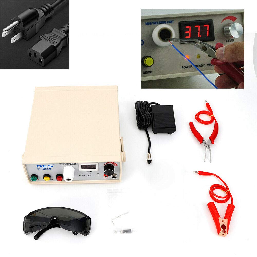 Professional TL-WELD Thermocouple Welding Machine 90-260V - Desktop Manual Pulse Spot Welder for Metal & Magnetic Materials - Perfect for Jewelry Making, Electronics Repair & Industrial Applications