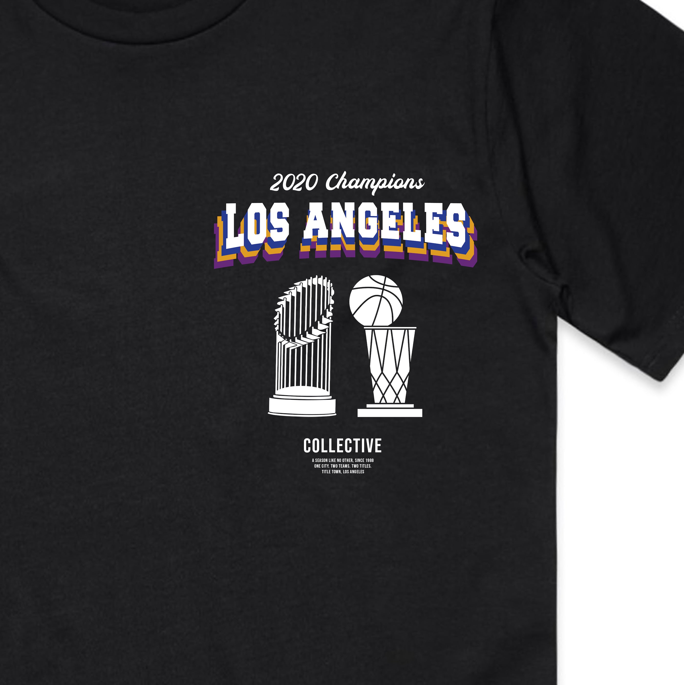 Lakers x Dodgers 2020 Championship T-Shirt - Black | NBA & MLB Fan Apparel | Game Day, Sports Events & Casual Wear