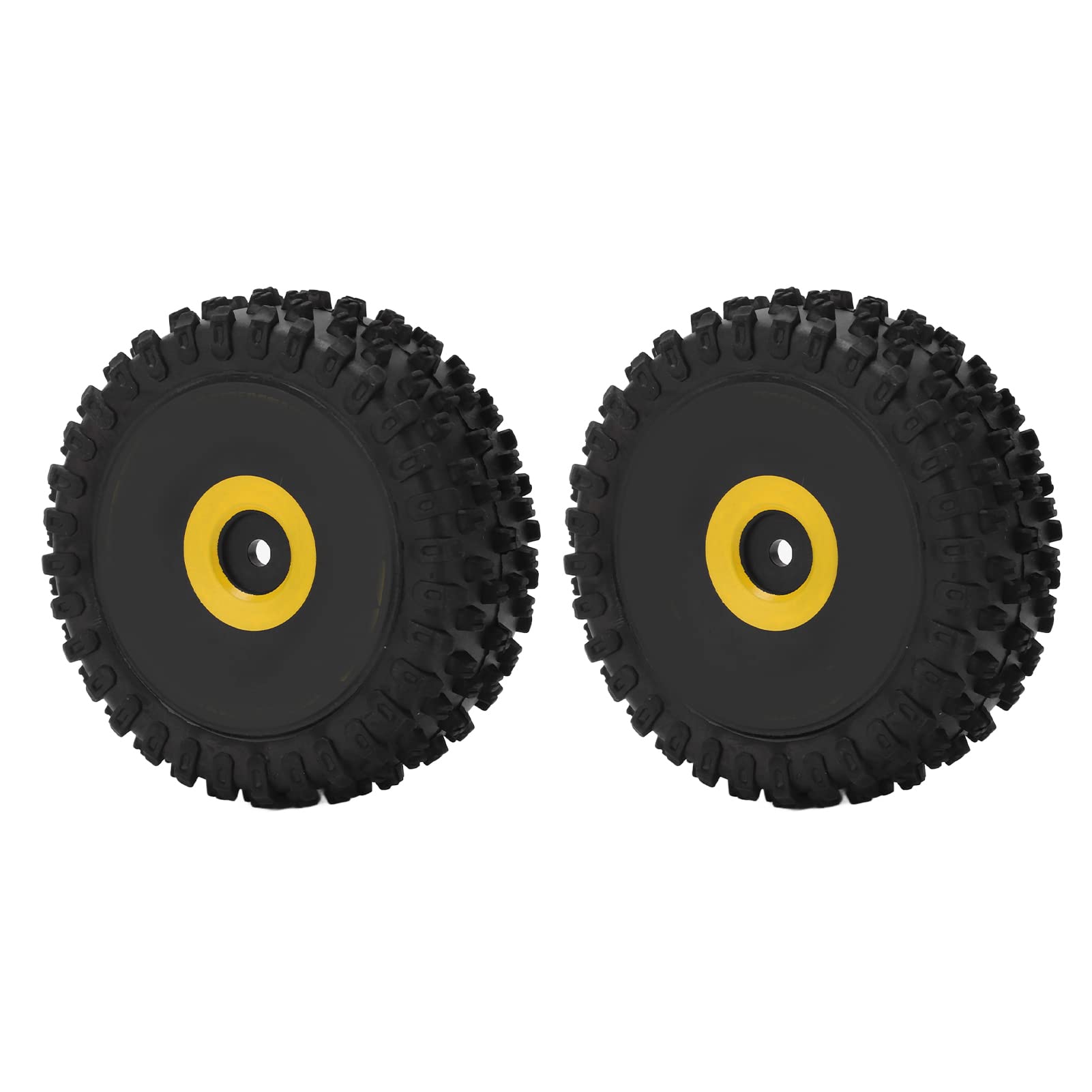 JIJO 2Pcs RC Car Front Wheel & Tire Set - Durable Rubber Tires & Plastic Wheels Compatible with WLtoys 144010 1/14 Scale Remote Control Car - Perfect for Off-Road Racing, Drifting & Replacement Parts