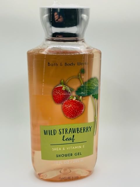 Bath & Body Works Wild Strawberry Leaf Shower Gel - 10 oz Moisturizing Body Wash for Women & Men - Refreshing Daily Cleanser for Dry Skin - Perfect for Morning Routine & Spa Day Self Care