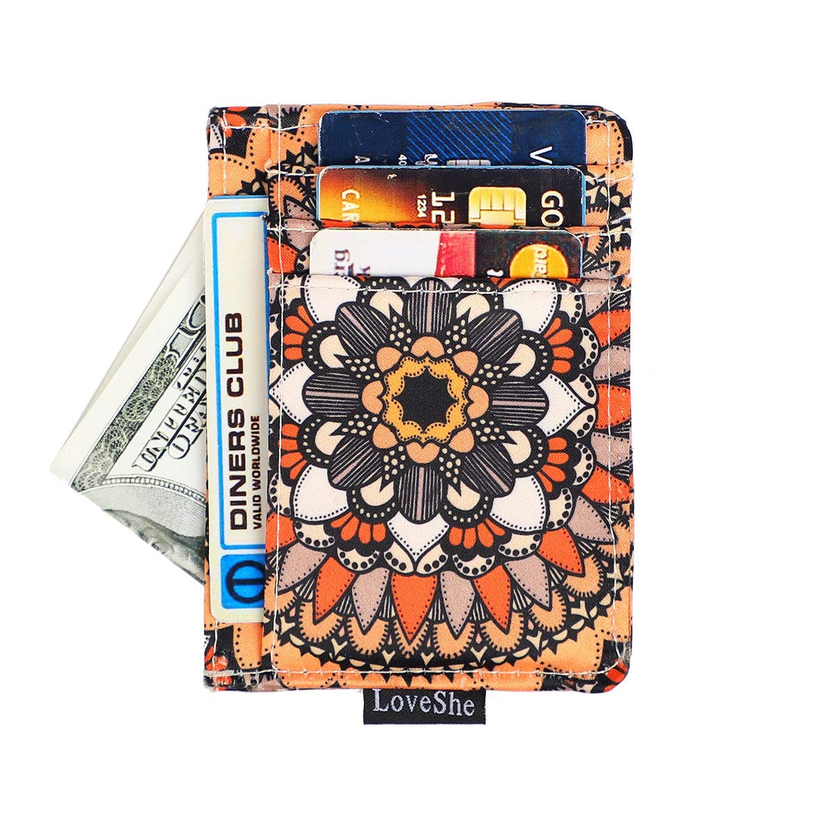 RFID Blocking Credit Card Holder for Women - Stylish & Secure Wallet with Star Anise Flower Design | Perfect for Travel, Shopping & Everyday Use