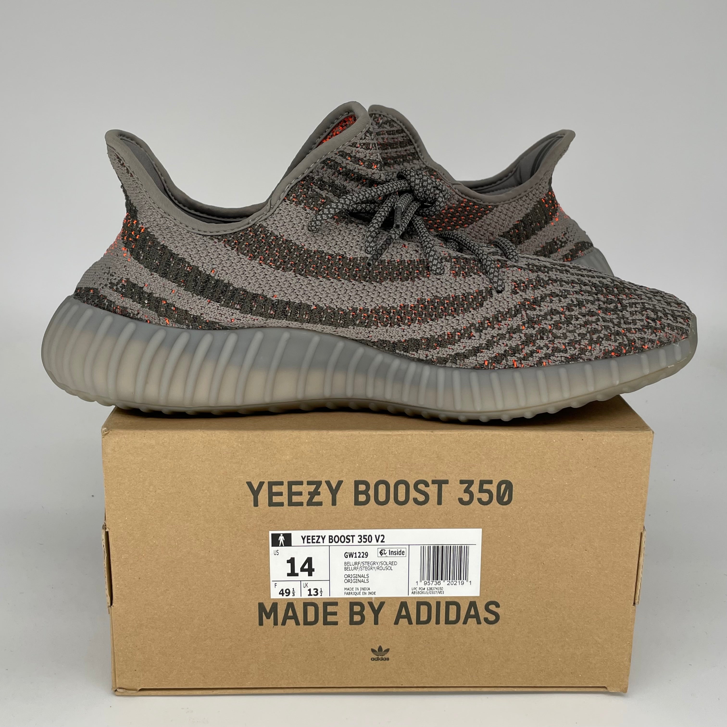 Adidas Yeezy Boost 350 V2 Beluga Reflective - Men's Size 14 Sneakers GW1229 | Running, Gym & Casual Wear