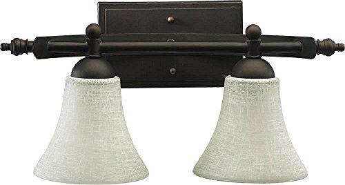 Quorum International Aspen 2-Light Vanity Fixture in Oiled Bronze Finish - 5077-2-86 - Elegant Bathroom Lighting for Modern Homes & Luxury Hotels