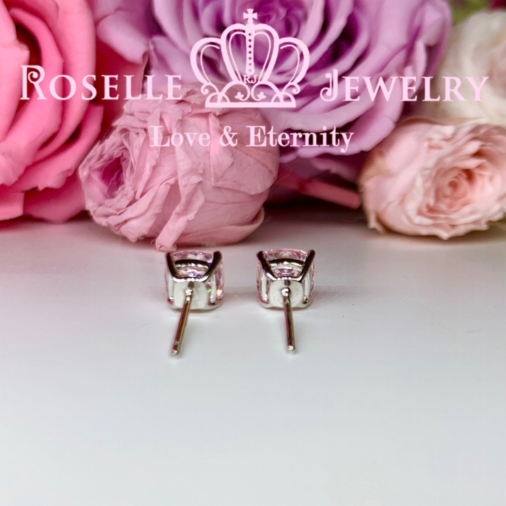Detachable Cushion Cut Halo Stud Earrings - 14K Gold Plated Cubic Zirconia Jewelry for Women | Perfect for Weddings, Parties & Everyday Elegance