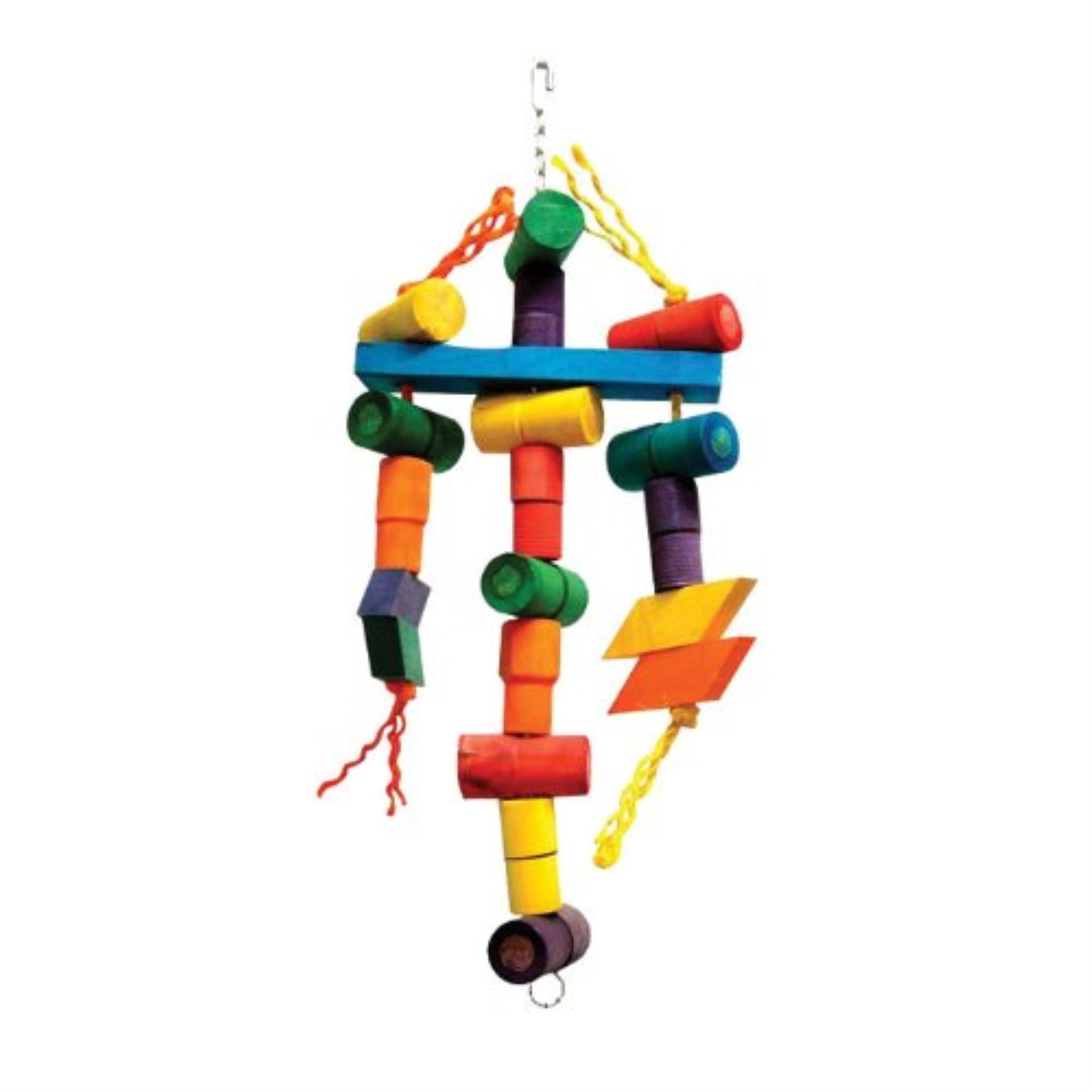 Mammoth Bird Toy for Parrots - Durable Chewable Bird Toy for Large Birds - Perfect for Cockatoos, Macaws, and African Greys - Cage Accessories for Pet Birds