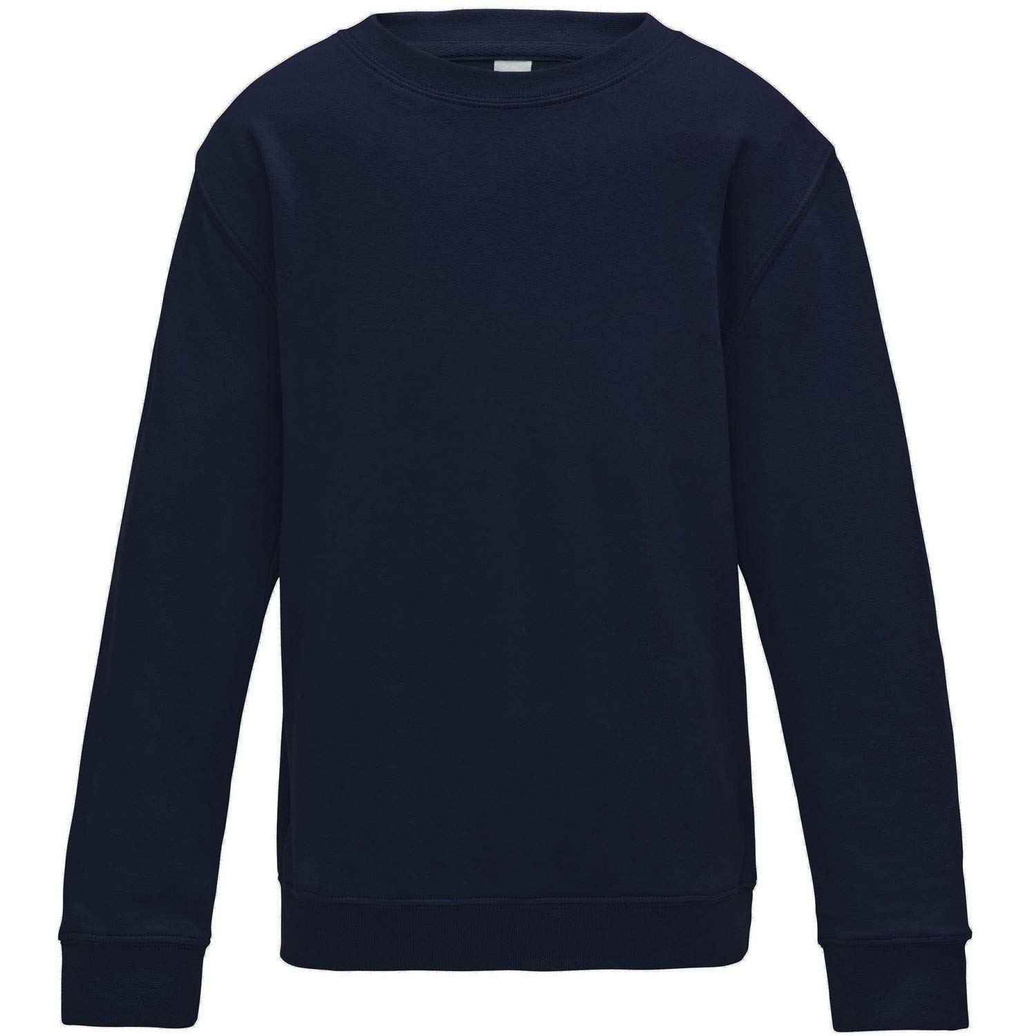AWDis Kids Plain Crew Neck Sweatshirt - Soft Cotton Hooded Pullover for Boys & Girls - Perfect for School, Playdates & Casual Wear
