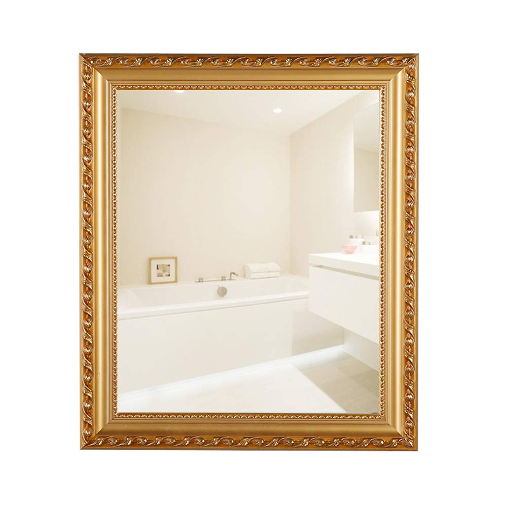 Stylish Solid Wood Framed Vanity Mirror for Bathroom & Bedroom - Wall Mounted Hanging Mirror for Home, Hotel & Spa Decor - Perfect for Makeup, Grooming & Home Staging