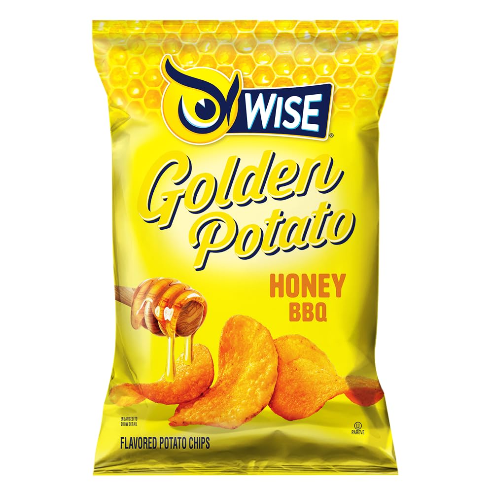 Wise Snacks Honey BBQ Potato Chips - 3.25oz (12 Pack) | Crunchy Snack for Parties, Picnics & Movie Nights