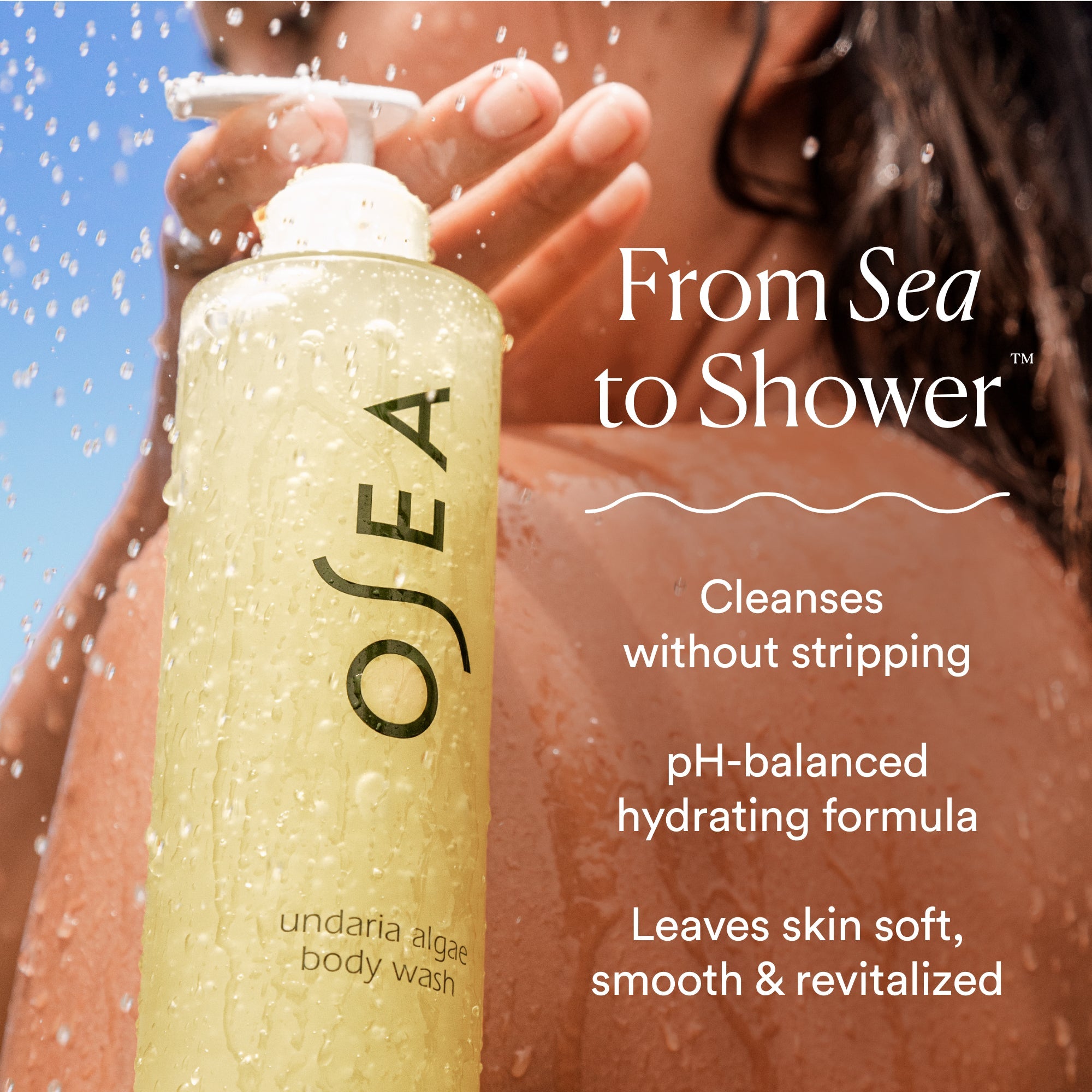Undaria Algae™ Body Wash - Organic Seaweed Infused Shower Gel for Hydrating & Detoxifying Skin | Gentle Cleanser for Dry, Sensitive Skin | Perfect for Daily Shower Routine & Spa-Like Experience at Home