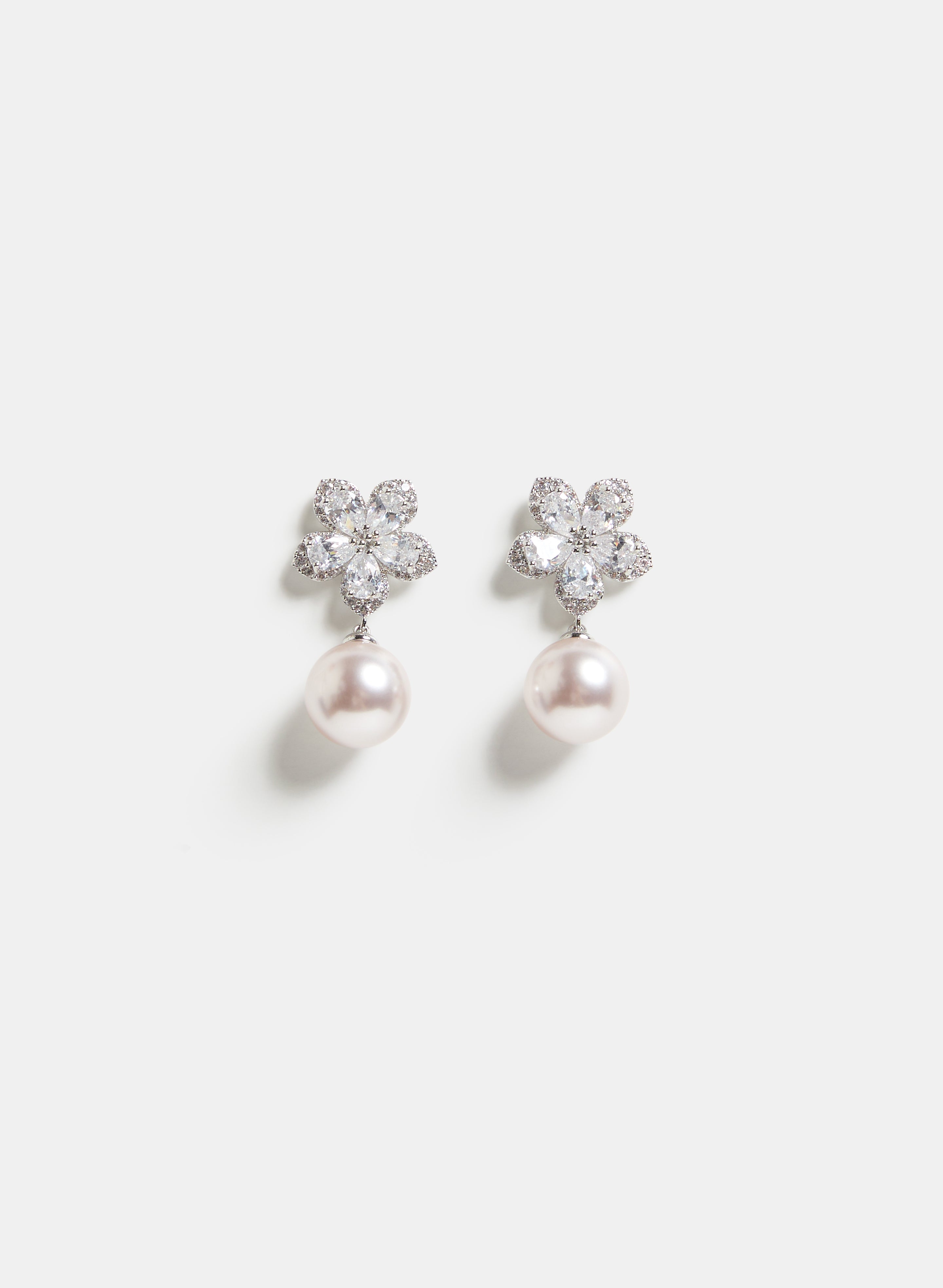 Elegant Crystal & Pearl Earrings for Women | Dainty Jewelry Gift for Brides, Party & Special Occasions | Perfect for Weddings, Date Nights & Formal Events