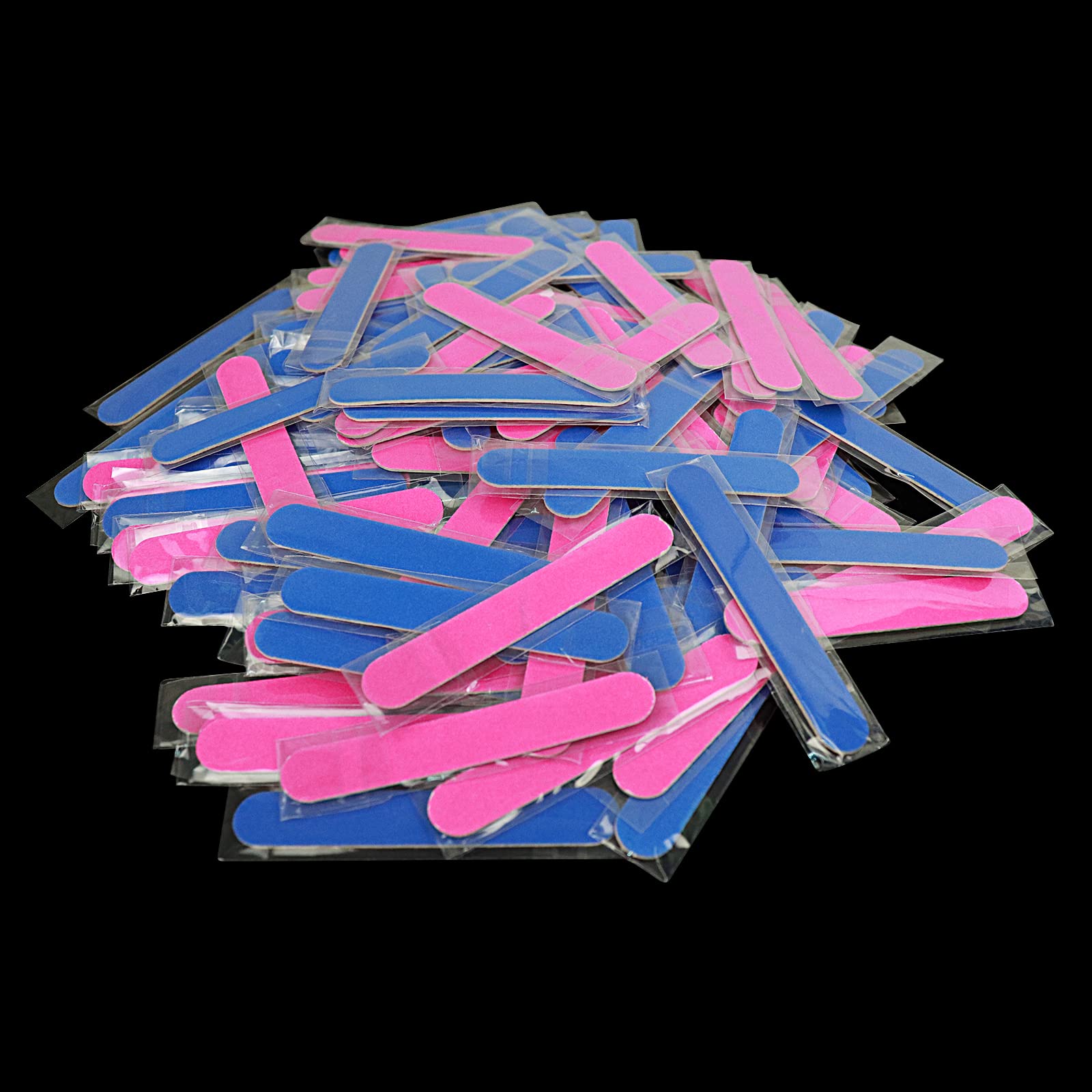 100 Pcs Bulk Nail Files Individually Wrapped - Mini Emery Boards for Manicure, Pedicure & Travel - Professional Nail Care Tools for Salons, Home Use & Gifts
