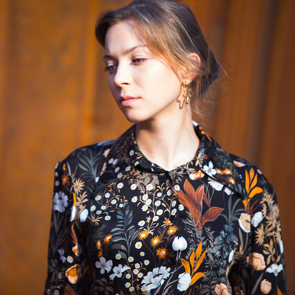 EcoVero™ Viscose Satin Dress - See You At Six Evening Meadow Black | Elegant Evening Wear for Parties & Special Occasions