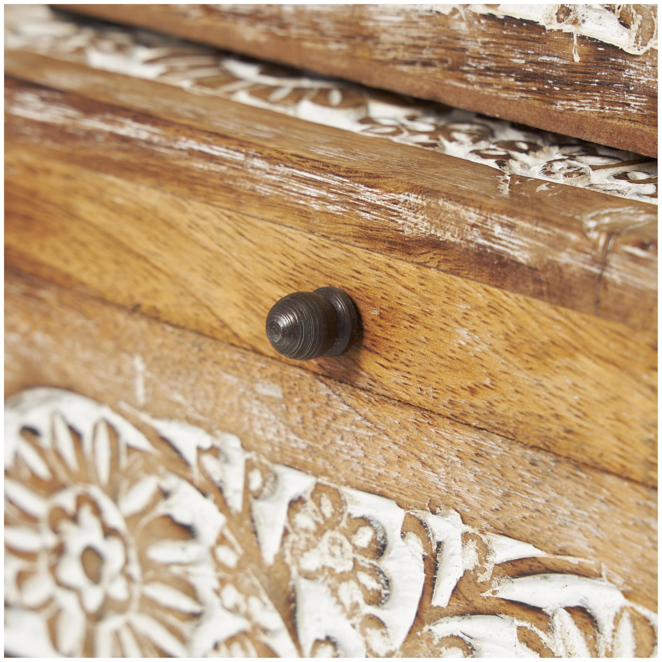 Mango Wood Floral Decorative Box Set of 3 - 8