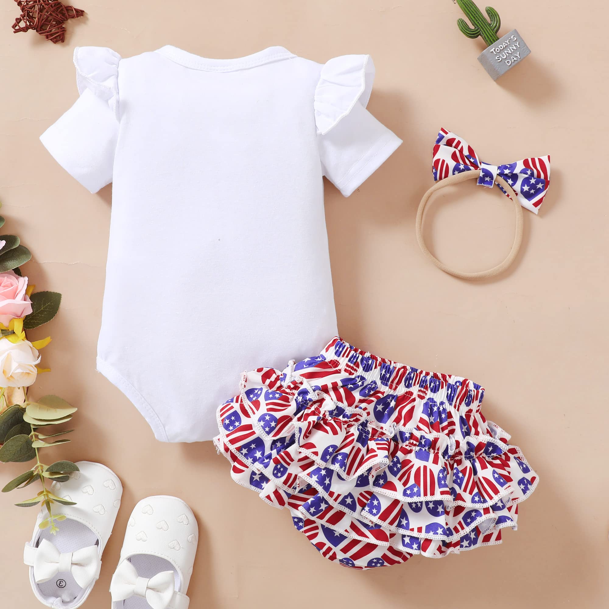 Mioglrie Newborn Baby Girl Clothes Set - Floral Romper & Shorts Outfit for Summer | Cute Infant Girl Fashion | Perfect for Playdates, Photoshoots & Family Outings