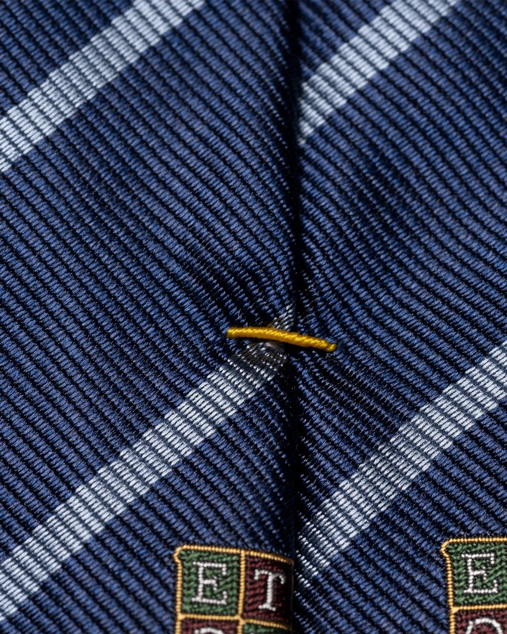 ETON Regimental Stripe Silk Tie in Mid Blue - Premium Men's Necktie for Business, Weddings & Formal Occasions