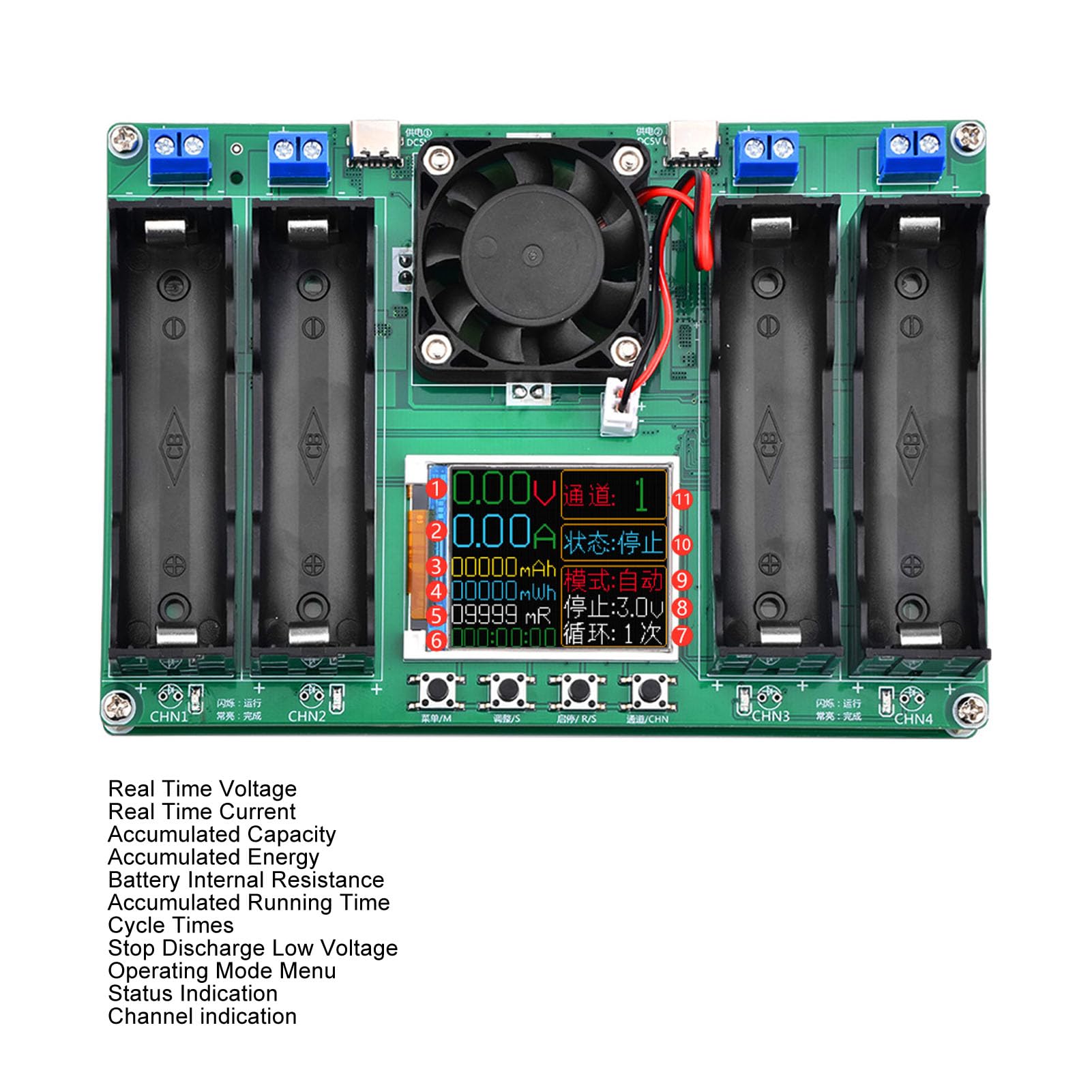 Digital Battery Capacity Tester Module - Accurate Power Meter for AA AAA Li-ion 18650 Batteries - Perfect for DIY Electronics, RC Toys, and Home Energy Storage Systems