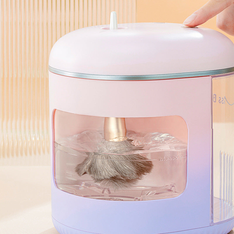Electric Automatic Makeup Brush Cleaner with Shake Dry & UV Disinfection - Perfect for Home Salon & Professional Makeup Artists
