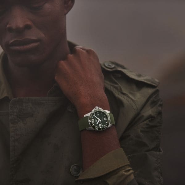 Longines HydroConquest 41mm Green Matte Automatic Men's Diving Watch - Luxury Sports Timepiece for Swimming, Sailing & Everyday Wear