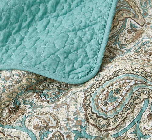 Teal Paisley Floral