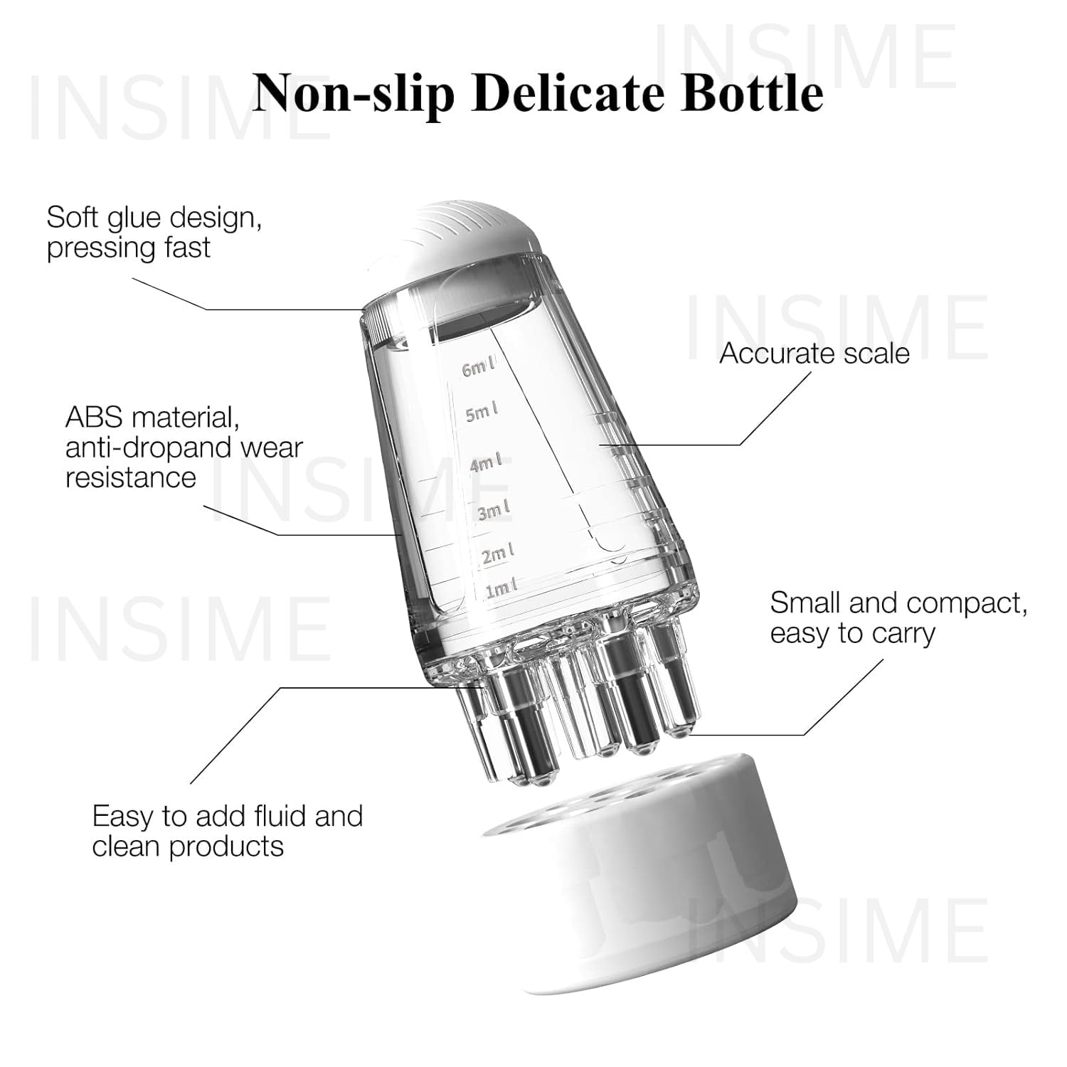 **INSIME Mini Scalp Oil Applicator Tool (5cm) - Hair Serum Dispenser & Scalp Massager for Deep Conditioning & Hair Growth - Perfect for Home Hair Care & Salon Treatments**